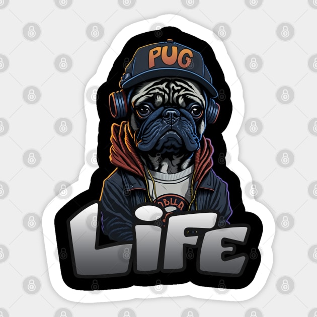 Pug Life Sticker by dnacreativedesign